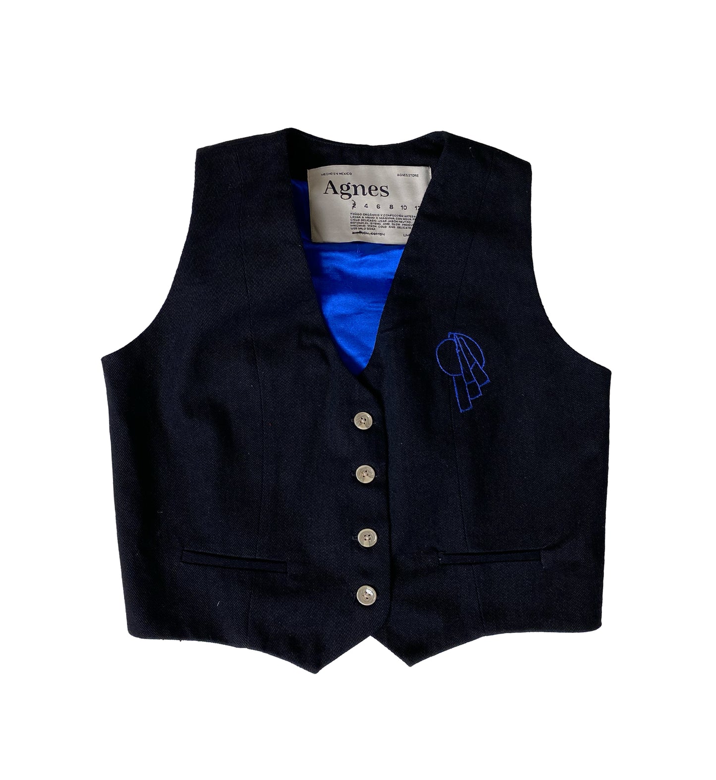 Black Blue Eagle Vest