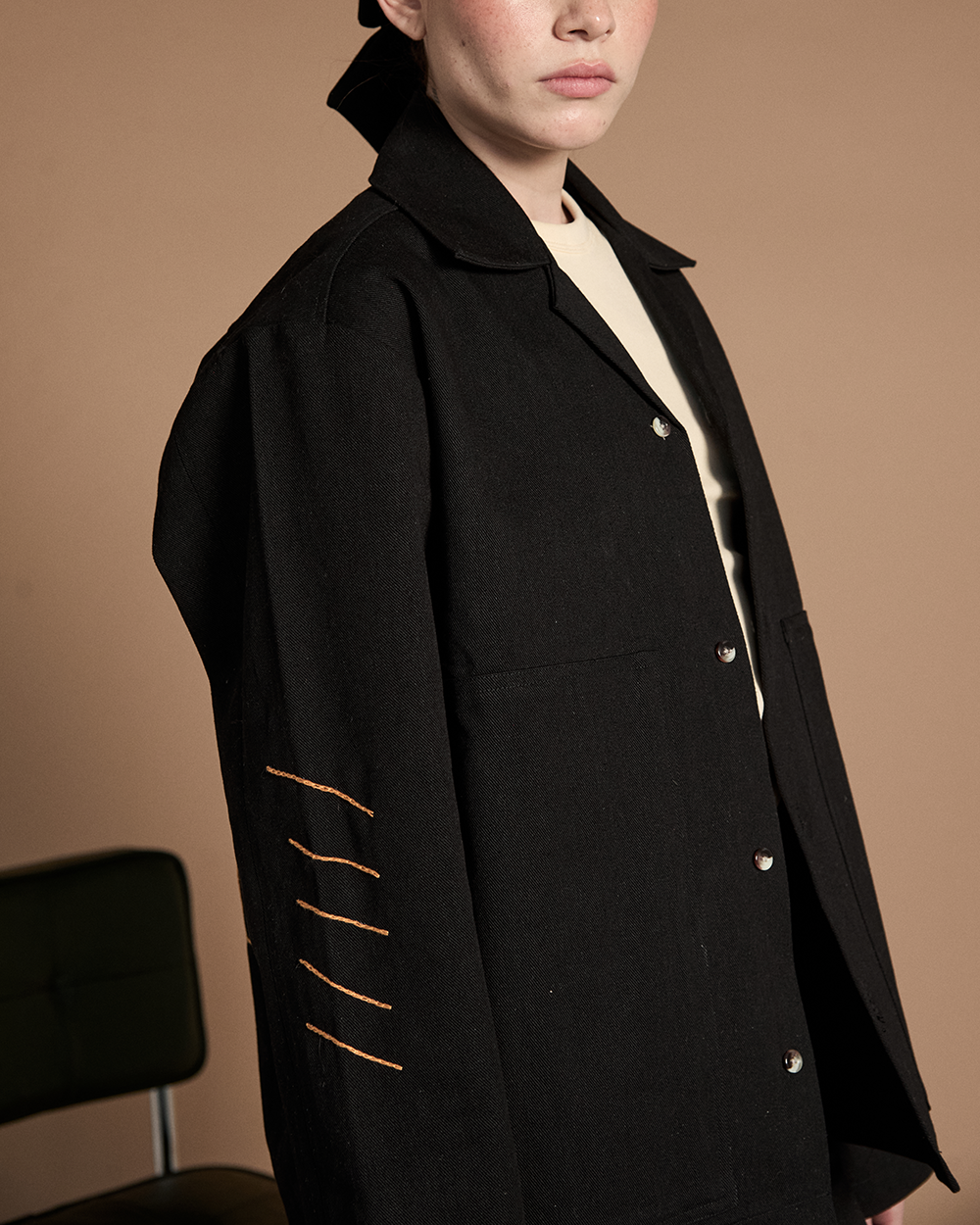 Black Orange Eagle Jacket