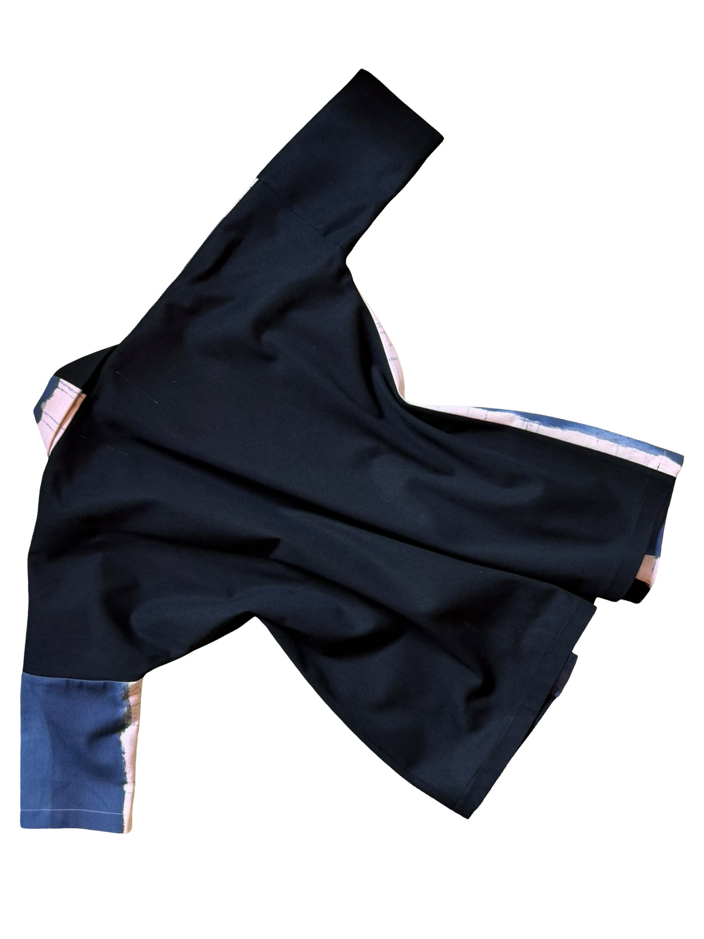 Haori Largo Block Añil & Iron