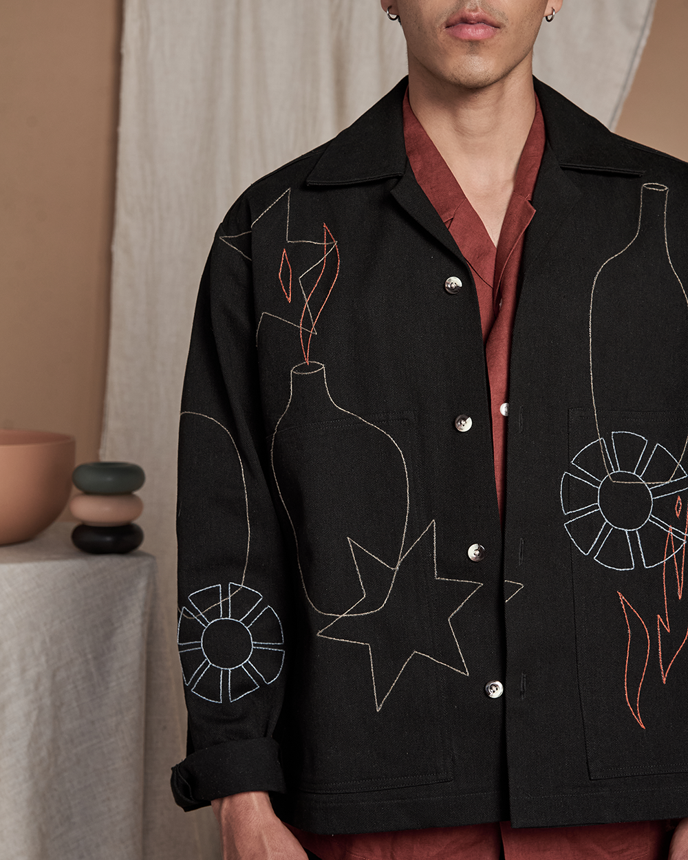 Black Orange Eagle Jacket