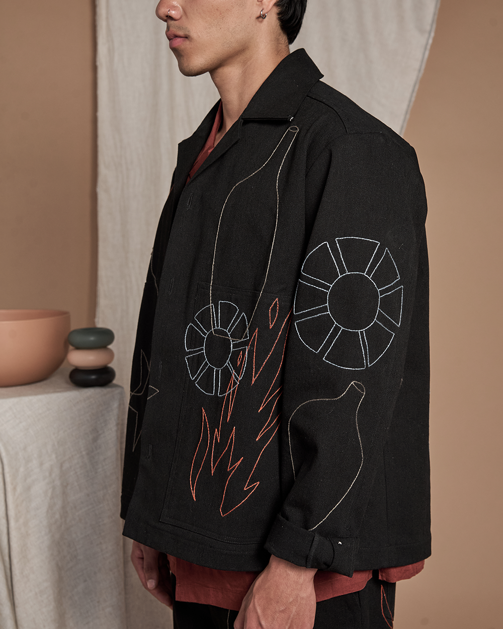 Black Orange Eagle Jacket